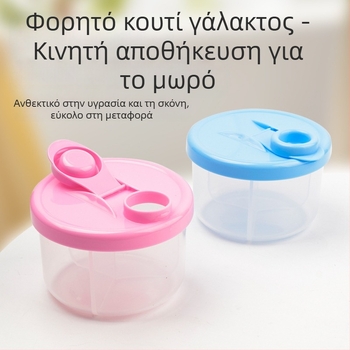 Κουτί συσκευασίας γάλακτος σε σκόνη για νέο μωρό, βολικό κουτί αποθήκευσης γάλακτος σε σκόνη τριών διαμερισμάτων, αφαιρούμενο βάζο γάλακτος σε σκόνη χονδρικής 300ml