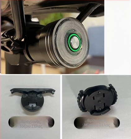 Yinji SR1pro Έξυπνο πίσω φως ποδηλάτου τύπου C Φόρτιση αδιάβροχο φως νυχτερινής οδήγησης Πίσω φως επαγωγής φρένων πίσω φως