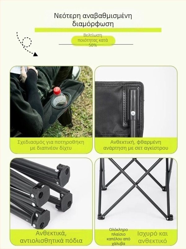 Πολυθρόνα εξωτερικού χώρου, φορητή πτυσσόμενη καρέκλα, υφασμάτινη καρέκλα Oxford, καρέκλα ψαρέματος, καρέκλα Moon, αθλητική καρέκλα αναψυχής, καρέκλα παραλίας