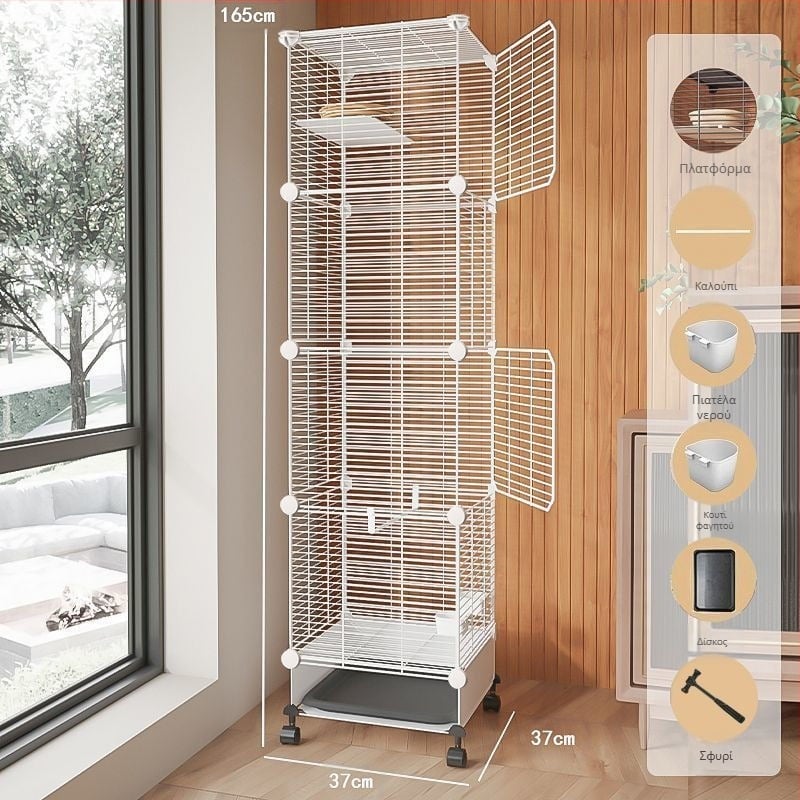 Μεγάλο κλουβί πουλιών για οικιακή χρήση, πολυτελής βίλα για παπαγαλάκια και κοκατίλ, νέο μοντέλο ανθεκτικό στις πιτσιλιές για μικρά πουλιά όπως σπουργίτια και παπαγαλάκια