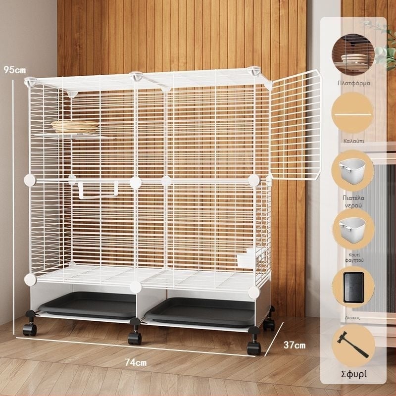 Μεγάλο κλουβί πουλιών για οικιακή χρήση, πολυτελής βίλα για παπαγαλάκια και κοκατίλ, νέο μοντέλο ανθεκτικό στις πιτσιλιές για μικρά πουλιά όπως σπουργίτια και παπαγαλάκια