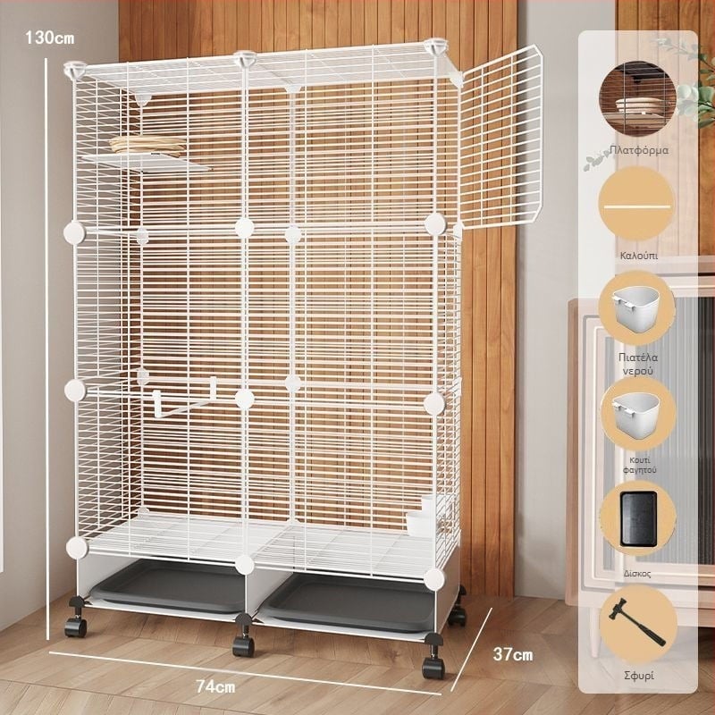 Μεγάλο κλουβί πουλιών για οικιακή χρήση, πολυτελής βίλα για παπαγαλάκια και κοκατίλ, νέο μοντέλο ανθεκτικό στις πιτσιλιές για μικρά πουλιά όπως σπουργίτια και παπαγαλάκια