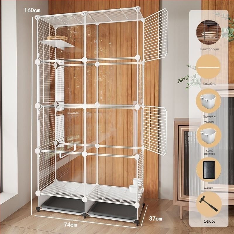 Μεγάλο κλουβί πουλιών για οικιακή χρήση, πολυτελής βίλα για παπαγαλάκια και κοκατίλ, νέο μοντέλο ανθεκτικό στις πιτσιλιές για μικρά πουλιά όπως σπουργίτια και παπαγαλάκια