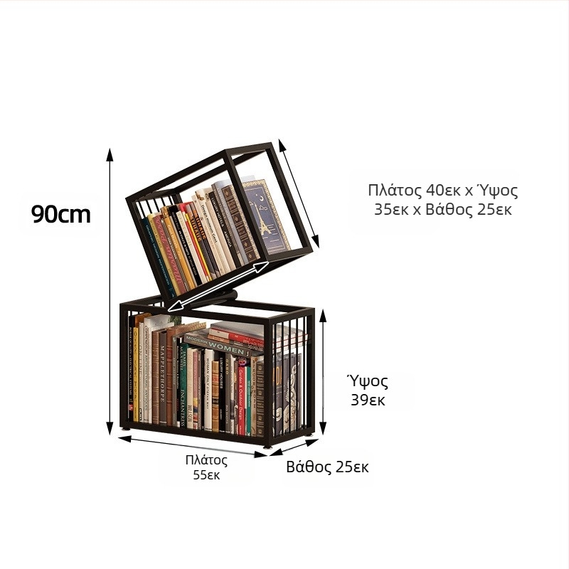 Μοντέρνο γωνιακό κάθετο δημιουργικό ράφι βιβλιοθήκης μοντέρνο επιδαπέδιο απλό ράφι αποθήκευσης βιβλιοθήκης γωνιακό ράφι μελέτης