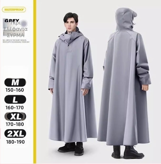 Ηλεκτρικό αδιάβροχο αυτοκινήτου με μπαταρία, μακρύ, αδιάβροχο πόντσο για άνδρες και γυναίκες, για ποδηλασία ενηλίκων