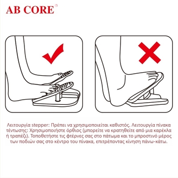 Διπλής Λειτουργίας Stretch Board Two-In-One Thor Brand Ab Core Πολύχρωμο Mini Stepper