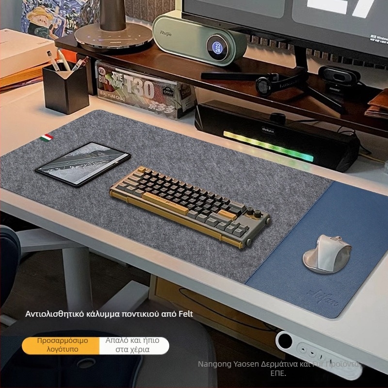 Mouse Pad από τσόχα, δερμάτινο, εξαιρετικά μεγάλο, ανθεκτικό στους λεκέδες, μαξιλάρι γραφείου για παιχνίδια ηλεκτρονικών σπορ, μαξιλάρι γραφείου για γραφή