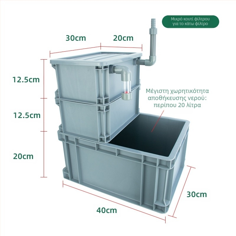 Κουτί ανακύκλωσης Φίλτρο πυθμένα Φίλτρο πυθμένα ενυδρείου DIY Κουτί φίλτρου πυθμένα διαχωρισμού ξηρού και υγρού Φίλτρο στάλαξης Φίλτρο πυθμένα σιφονιού Συνδυασμός ψαριών