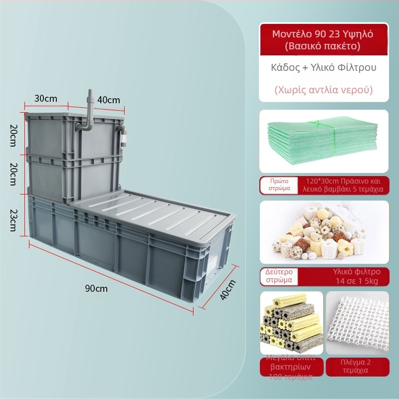 Κουτί ανακύκλωσης Φίλτρο πυθμένα Φίλτρο πυθμένα ενυδρείου DIY Κουτί φίλτρου πυθμένα διαχωρισμού ξηρού και υγρού Φίλτρο στάλαξης Φίλτρο πυθμένα σιφονιού Συνδυασμός ψαριών