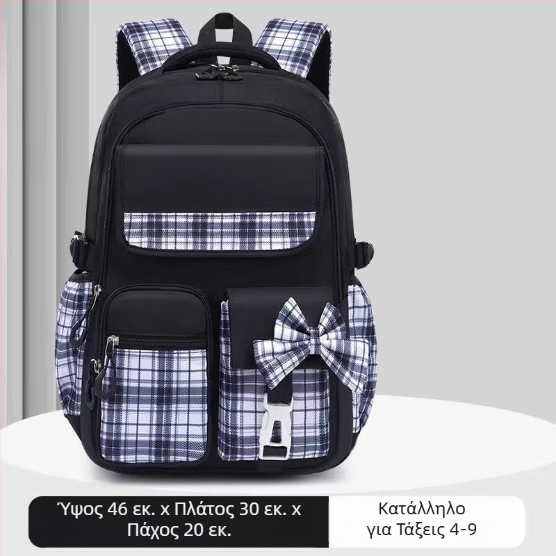 Χονδρική πώληση σχολικών τσαντών μαθητών δημοτικού, γυναικεία μοντέλα, χαριτωμένο φιόγκο με κινούμενα σχέδια, μεγάλη χωρητικότητα, σακίδιο πλάτης που μειώνει το βάρος, σακίδιο πλάτης για παιδιά με προστασία σπονδυλικής στήλης