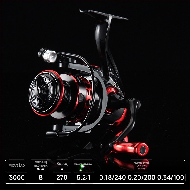 Hao Dun Double Shake Spinning Wheel Χονδρική από μεταλλικό σύρμα Luya, τροχός ψαρέματος χωρίς κενό, τροχός ψαρέματος Far Hit Sea Rod Wheel DY