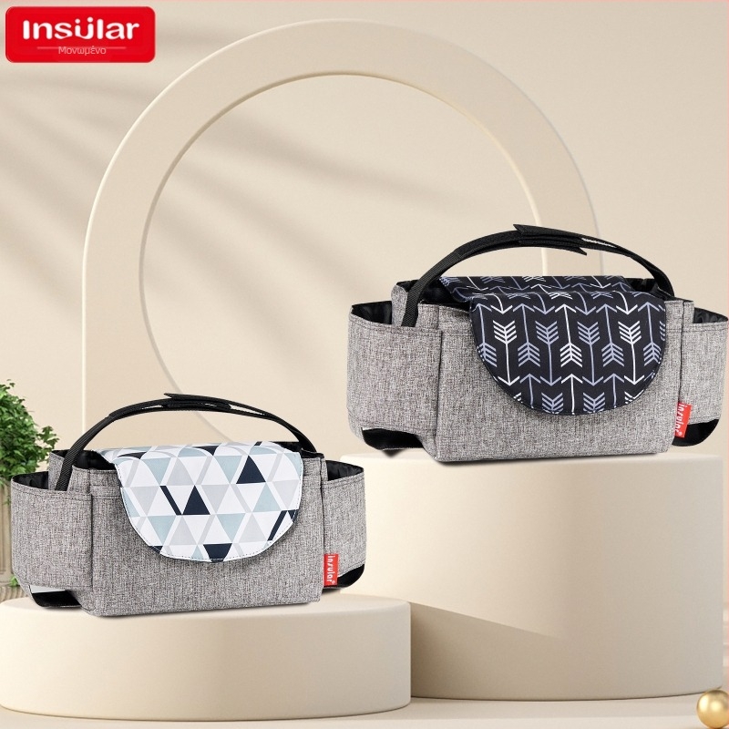 Φορητή πολυλειτουργική κρεμαστή τσάντα για καρότσι μωρού, τσάντα αποθήκευσης, μπιμπερό, νερό, τσάντα για ποτήρι, τσάντα για πάνες, κρεμαστή τσάντα για καρότσι μωρού, διασυνοριακή
