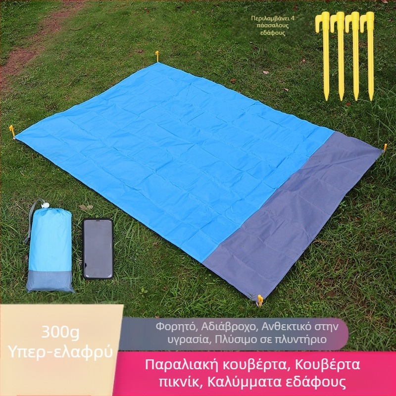 Υπαίθριο χαλάκι πικνίκ, χαλάκι παραλίας, χαλάκι κάμπινγκ τσέπης, φορητό πτυσσόμενο χαλάκι κατά της παραλίας για παραθαλάσσια χρήση, Dropshipping