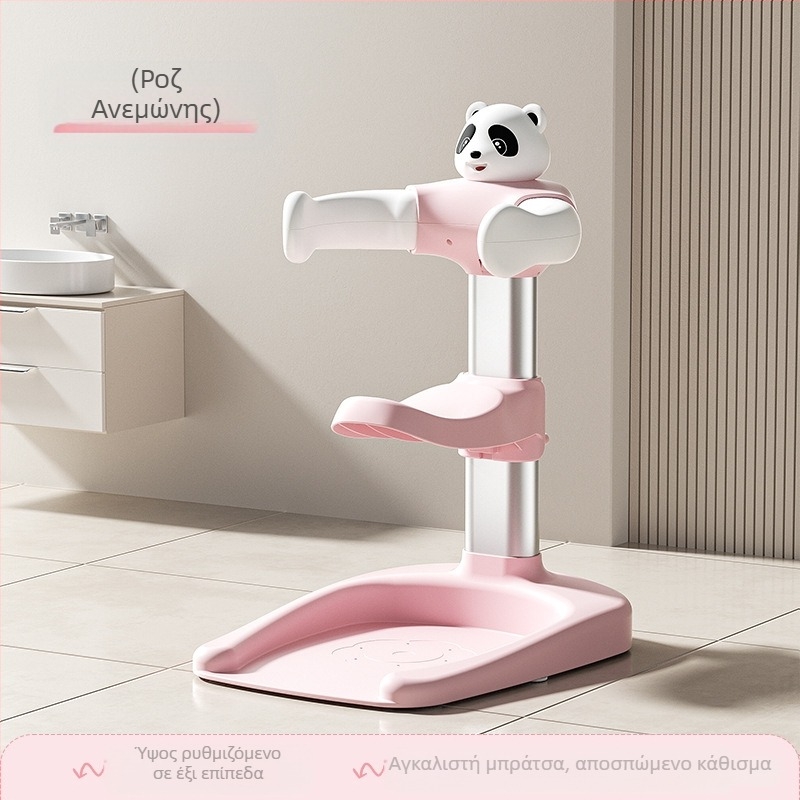 Ράφι μπάνιου για μωρά που κάθεται και στέκεται, ρυθμιζόμενη ράφι μπάνιου, πτυσσόμενη παιδική ράφι μπάνιου που μπορεί να κάθεται και να στέκεται