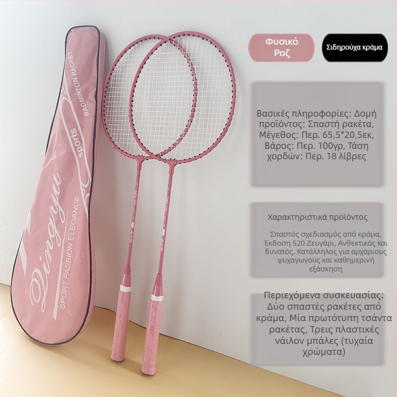 Ρακέτα μπάντμιντον που δίνει τρεις μπάλες σε νεαρούς ενήλικες, οικογενειακή ψυχαγωγία, σετ ρακέτας βασικής εξάσκησης που μπορεί να κατασκευαστεί