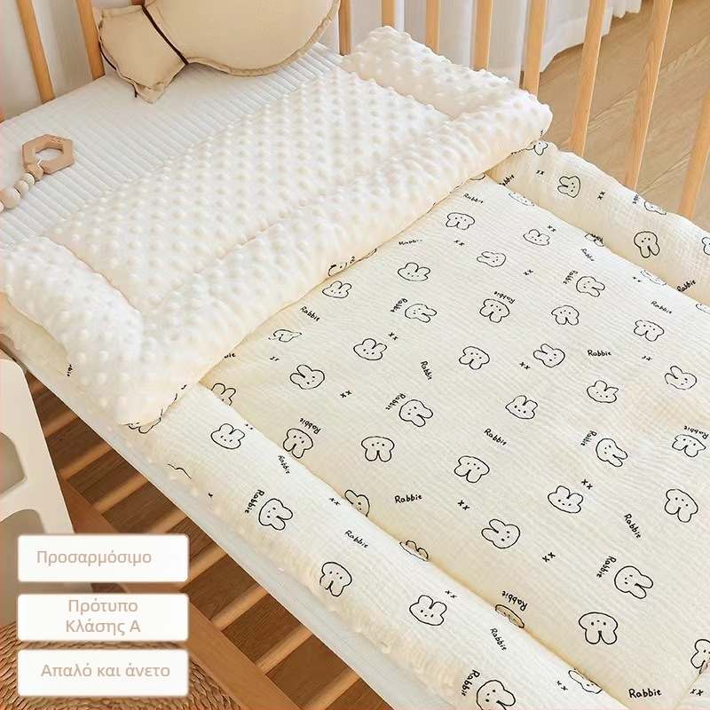 Μαξιλάρι για καρότσι μωρού με βάδισμα, βελούδινο κρεπ μπιζέλια, φθινόπωρο και χειμώνα, παχύ, ζεστό, πλένεται στο πλυντήριο, βαμβακερό μαξιλαράκι για καρότσι μωρού