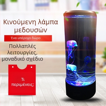 Δημοφιλής μεγάλη γυναικεία λάμπα του Amazon με προσομοίωση εξωτερικού εμπορίου ενυδρείου LED πολύχρωμο νυχτερινό φως διακόσμησης σπιτιού που αλλάζει χρώμα