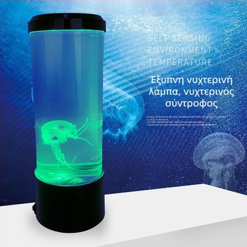 Δημοφιλής μεγάλη γυναικεία λάμπα του Amazon με προσομοίωση εξωτερικού εμπορίου ενυδρείου LED πολύχρωμο νυχτερινό φως διακόσμησης σπιτιού που αλλάζει χρώμα