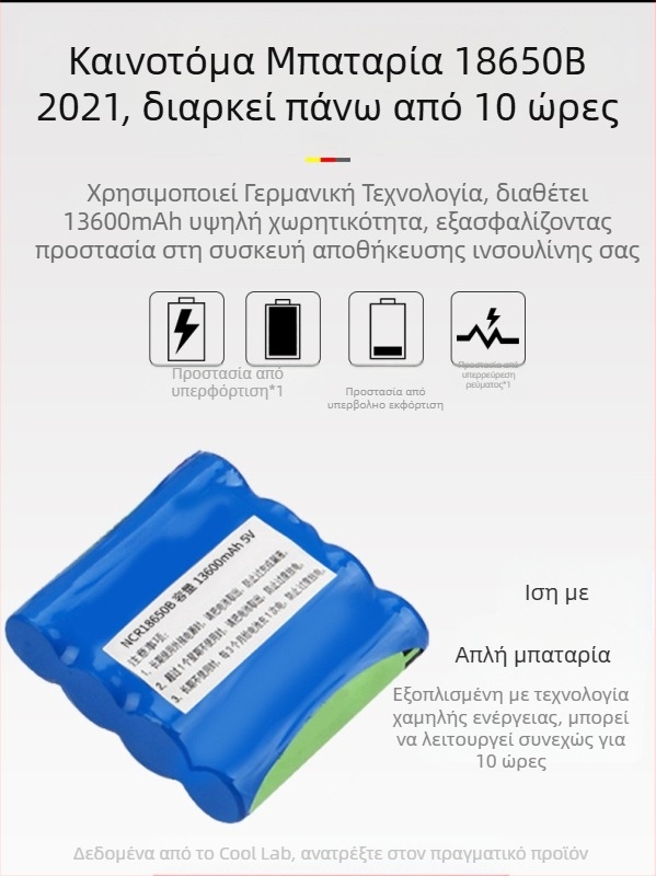 Φορητό ψυγείο ινσουλίνης Kubao μίνι αυτοκίνητο σπίτι διπλής χρήσης ψύξη 0-8 βαθμών US8 επαναφορτιζόμενο μικρό ψυγείο
