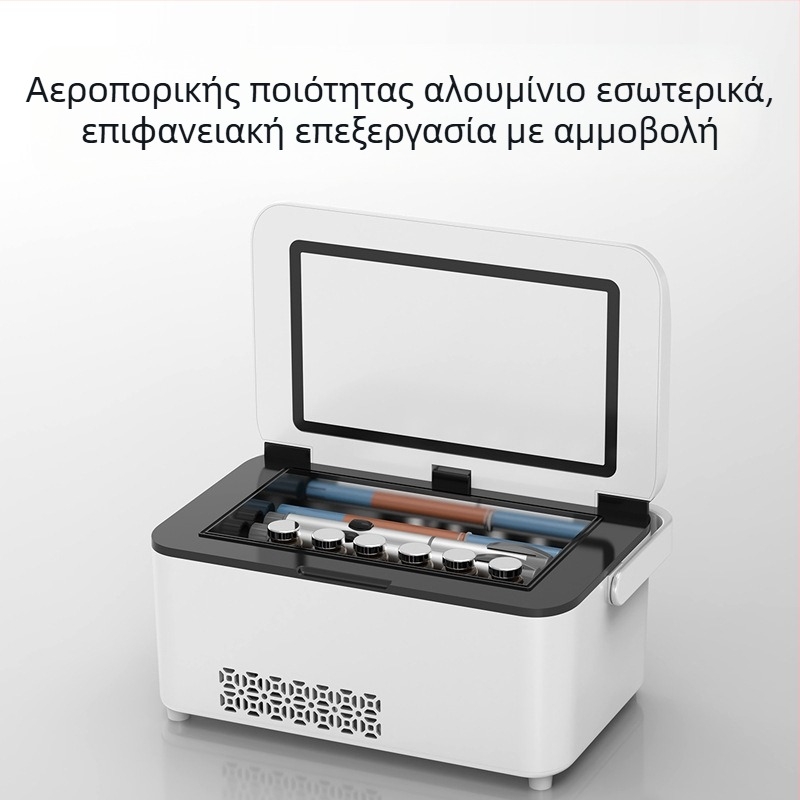 Φορητό ψυγείο ινσουλίνης Kubao μίνι αυτοκίνητο σπίτι διπλής χρήσης ψύξη 0-8 βαθμών US8 επαναφορτιζόμενο μικρό ψυγείο