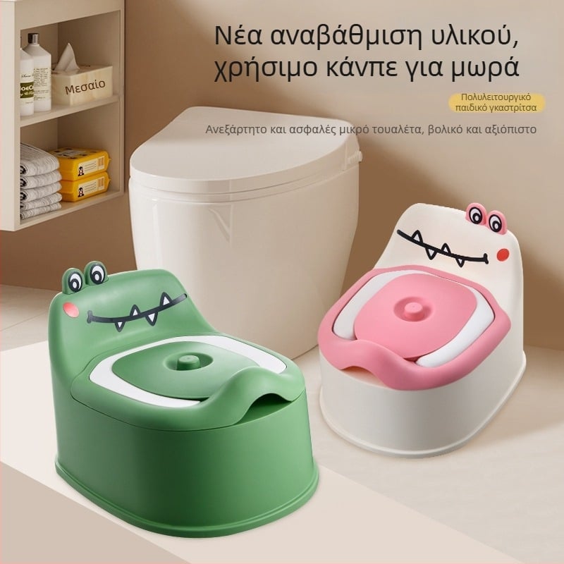 Μικρή παιδική τουαλέτα με κινούμενα σχέδια δεινοσαύρων Μικρή τουαλέτα Απλή μωρουδιακή τουαλέτα μωρού Παιδική τουαλέτα Κουβάς ούρων
