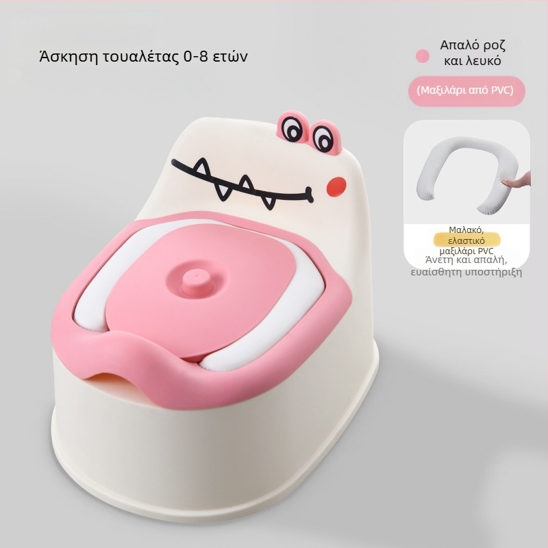 Μικρή παιδική τουαλέτα με κινούμενα σχέδια δεινοσαύρων Μικρή τουαλέτα Απλή μωρουδιακή τουαλέτα μωρού Παιδική τουαλέτα Κουβάς ούρων