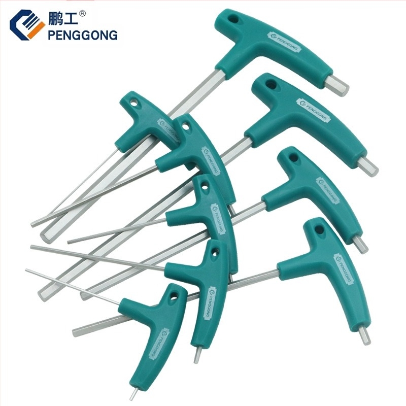 κλειδί εξαγωνικό τύπου T, μονό κατσαβίδι εξαγωνικό με επιμήκη μετρική επίπεδη κεφαλή, 6 γωνιακό εργαλείο 2