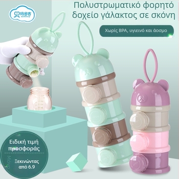 Φορητό κουτί για βρεφικό γάλα σε σκόνη, συμπλήρωμα διατροφής, συσκευασία μικρού μεγέθους ρυζιού σε σκόνη, σφραγισμένη δεξαμενή αποθήκευσης γάλακτος σε σκόνη