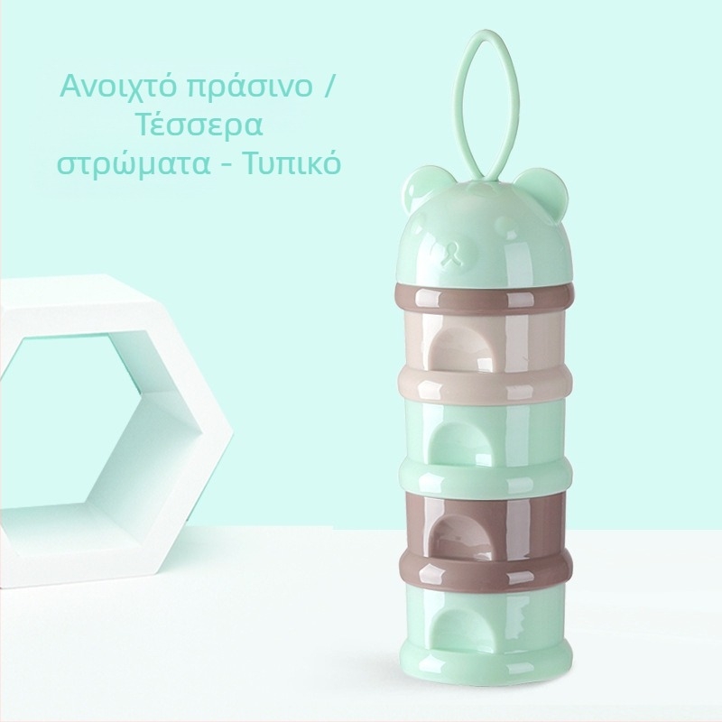 Φορητό κουτί για βρεφικό γάλα σε σκόνη, συμπλήρωμα διατροφής, συσκευασία μικρού μεγέθους ρυζιού σε σκόνη, σφραγισμένη δεξαμενή αποθήκευσης γάλακτος σε σκόνη