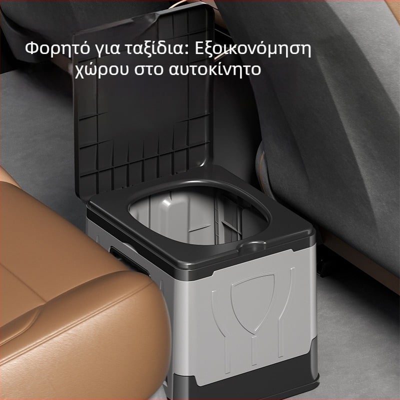 Πτυσσόμενη τουαλέτα αυτοκινήτου φορητή τουαλέτα ενηλίκων αυτο-οδήγησης κάμπινγκ εξωτερικού χώρου έκτακτης ανάγκης σκλήρυνσης τουαλέτα κινητή τουαλέτα