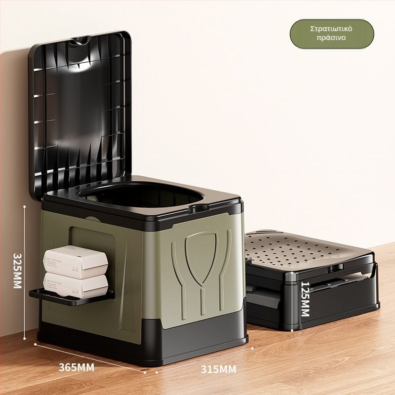 Πτυσσόμενη τουαλέτα αυτοκινήτου φορητή τουαλέτα ενηλίκων αυτο-οδήγησης κάμπινγκ εξωτερικού χώρου έκτακτης ανάγκης σκλήρυνσης τουαλέτα κινητή τουαλέτα