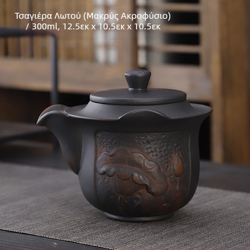 Μωβ κεραμικό σετ τσαγιού kung fu κοστούμι ρετρό οικιακό απλό κάλυμμα τσαγιέρας μπολ σετ τσαγιού αξεσουάρ δώρο χειρός υψηλής αξίας χρώματος