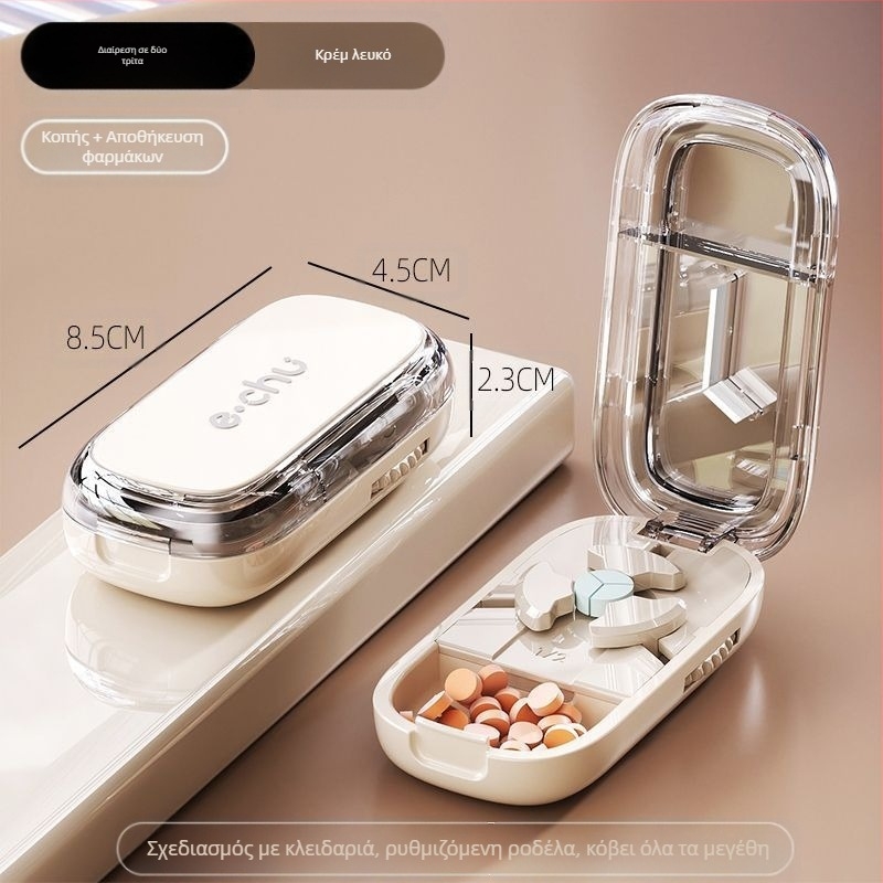 Κόφτης χαπιών, Διαχωριστής χαπιών, Κόφτης τετάρτου χαπιού, Ακριβής κόφτης χαπιών, Κόβει χάπια σε δύο μέρη, Φορητός οργανωτής χαπιών