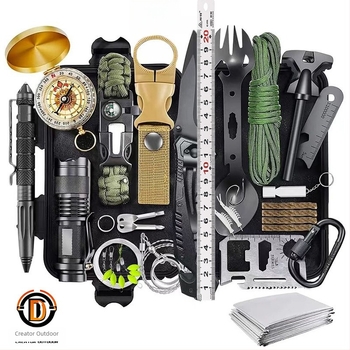 Κιτ επιβίωσης αυτοκινήτου και κιτ πρώτων βοηθειών Επαγγελματικός εξοπλισμός επιβίωσης Εργαλεία στολή Επιβίωσης Στολή κάμπινγκ για υπαίθριες δραστηριότητες