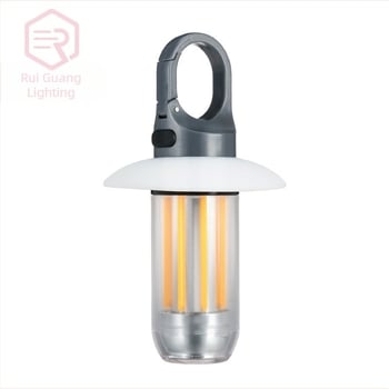 Νέο φορητό πολυλειτουργικό φως κάμπινγκ, διπλής πηγής φωτός, φακός δύο σε ένα, εξωτερικός φωτισμός σκηνής, φως κάμπινγκ