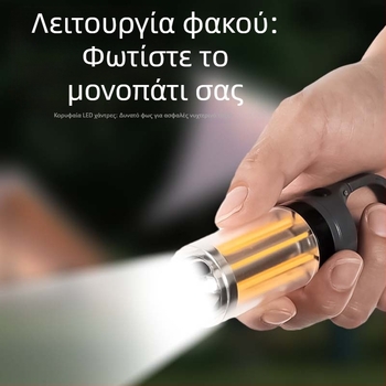 Νέο φορητό πολυλειτουργικό φως κάμπινγκ, διπλής πηγής φωτός, φακός δύο σε ένα, εξωτερικός φωτισμός σκηνής, φως κάμπινγκ