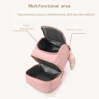 Τσάντα για μούμια με διπλό ώμο και πλέγμα, μοντέρνα τσάντα μεγάλης χωρητικότητας για μητέρα και μωρό, τσάντα θερμός για μπιμπερό, τσάντα αποθήκευσης πολλαπλών στρώσεων για μωρά