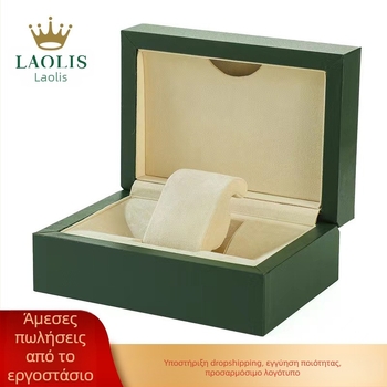 Υψηλής ποιότητας κουτί ρολογιών PU δέρμα δώρο κοσμήματα επίδειξη αποθήκευσης ξύλινη συλλογή προηγμένο πράσινο κουτί ρολογιών φαντασμάτων νερού