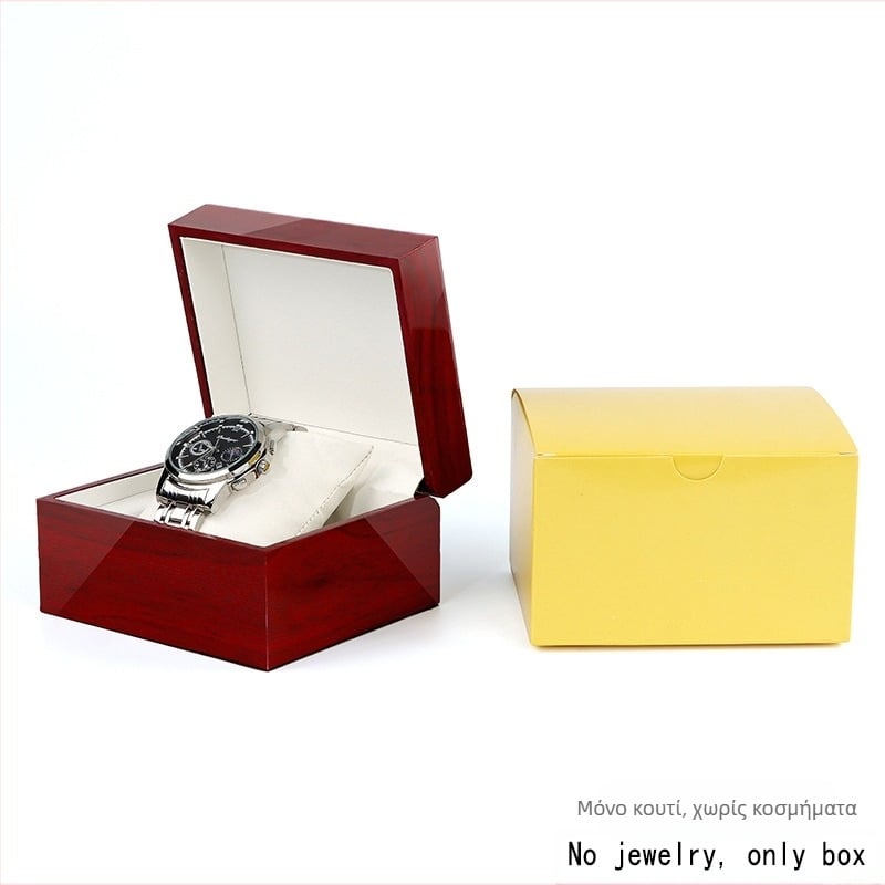 Εξαιρετικό κουτί ρολογιών, κουτί συσκευασίας κοσμημάτων, ξύλινο κουτί ρολογιών, κουτί συσκευασίας κοσμημάτων, μωβ κόκκινο, υψηλής ποιότητας, ξύλινο κουτί
