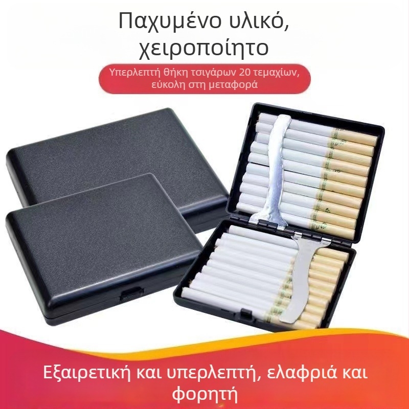 Θήκες Τσιγάρων Χονδρική Εξαιρετικά λεπτή δημιουργική φορητή θήκη τσιγάρων 20 τεμαχίων από υλικό ABS εξατομικευμένη ανδρική θήκη τσιγάρων με παγωμένη εκτύπωση χύμα