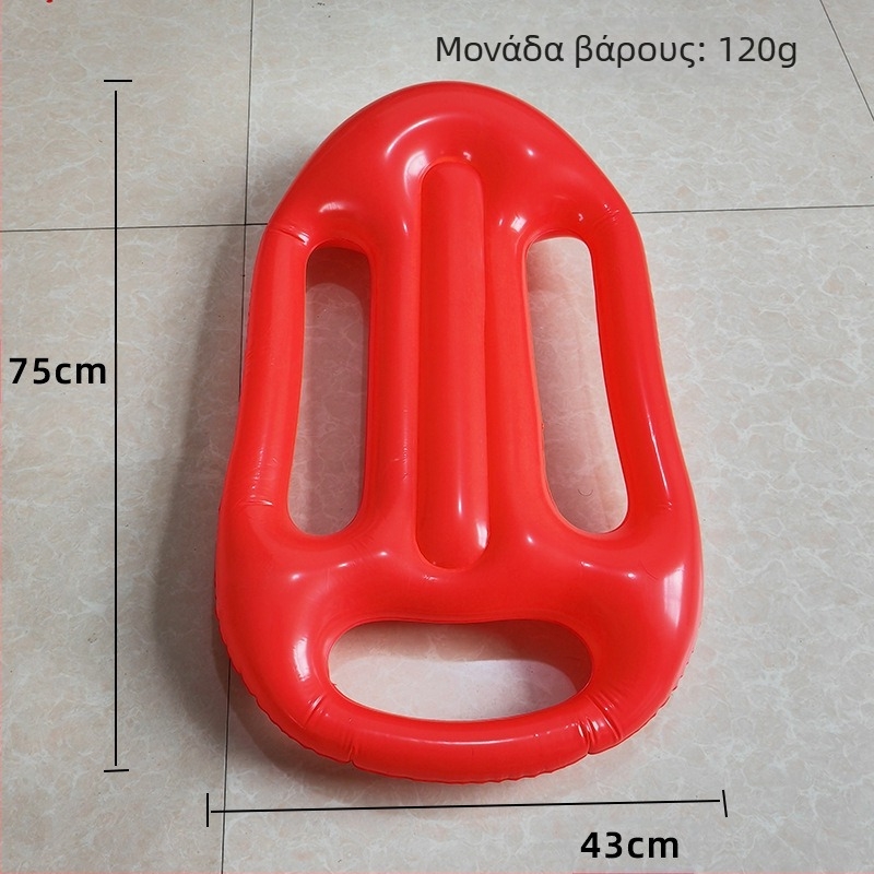 Φουσκωτή σανίδα ναυαγοσώστη παραλίας για παιδιά που εξασκούνται στην κολύμβηση, κόκκινη φουσκωτή βάρκα για φυσητήρα