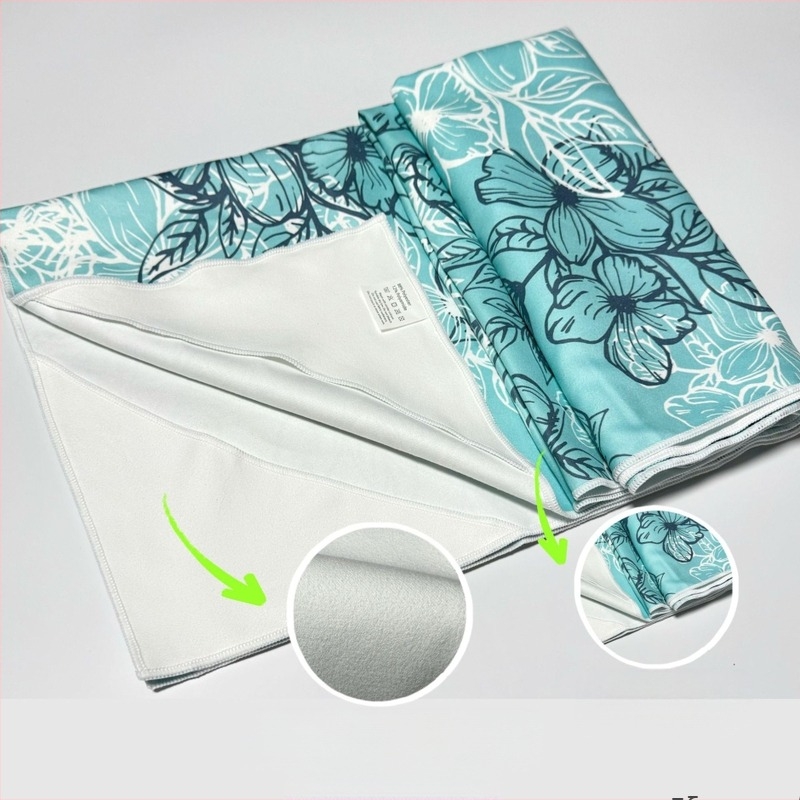 Πετσέτα γιόγκα για διασυνοριακή χρήση, απορροφητική της βρωμιάς και του ιδρώτα, μικροΐνες, με τυπωμένες γωνίες, αθλητική, γυμναστική, πλενόμενη στο πλυντήριο, φορητή, γρήγορο στέγνωμα, υγιεινή