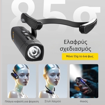 2025 Εξαιρετικά Φωτεινός Προβολέας με Ισχυρό Φωτισμό, Εξωτερική Χρήση, Νυχτερινό Ψάρεμα και Ορειβασία, Πολυλειτουργικός Αποσπώμενος Φακός LED που Κρεμάει τα Αυτιά