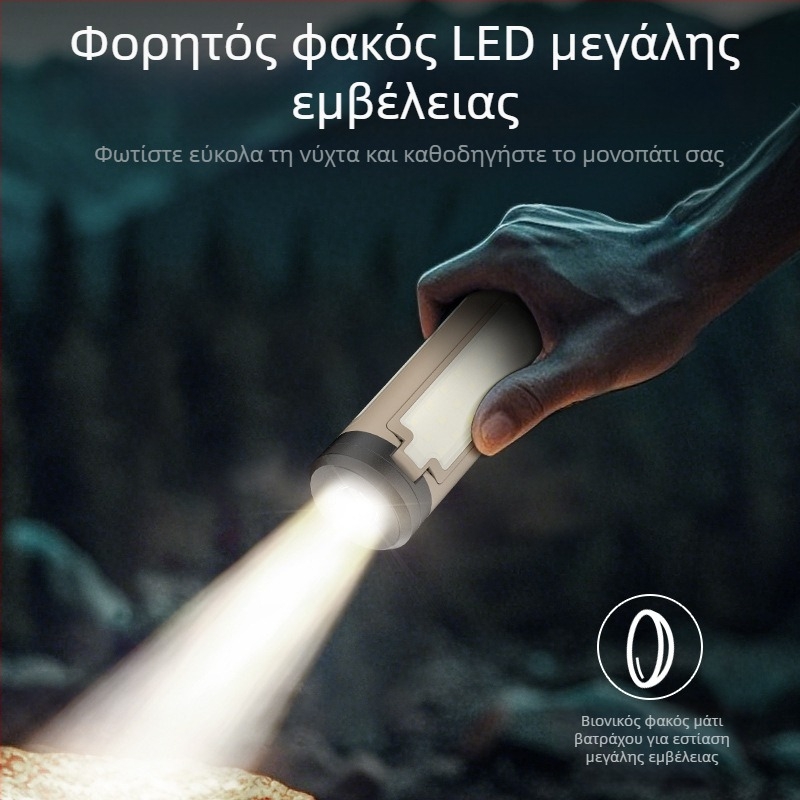Εξωτερικό φως κάμπινγκ, επαναφορτιζόμενο USB, πτυσσόμενο φως σκηνής, φακός έκτακτης ανάγκης, φορητό φως κάμπινγκ, φωτισμός περιβάλλοντος