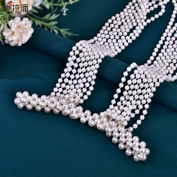 Yulapan SG62 Σάλι με φούντες από μαργαριτάρι σε διασυνοριακό στυλ, ευρωπαϊκή και αμερικανική σέξι αλυσίδα στήθους Cheongsam, αξεσουάρ ώμων με σύννεφα