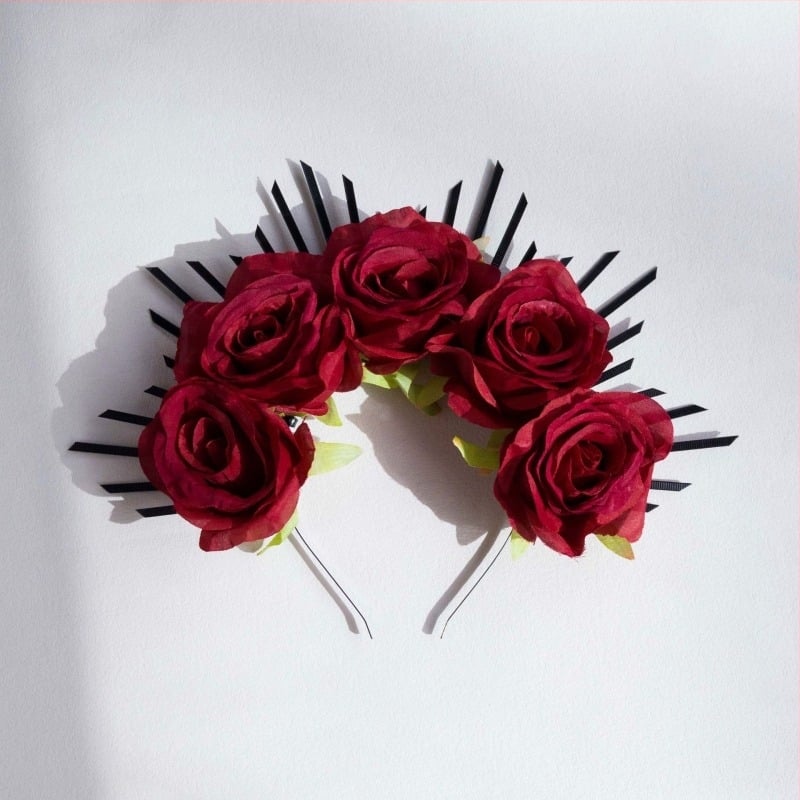 Διασυνοριακή πηγή αξεσουάρ cos Απόκριες Μεξικανικό undead διακοπών φωτοστέφανο προσομοίωση τριαντάφυλλο μαλλιά μπάντα μαλλιά στέμμα