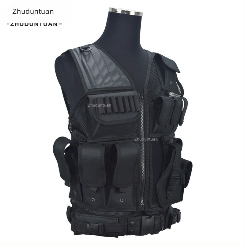 Διασυνοριακό δημοφιλές τακτικό γιλέκο 047, με πλέγμα, αναπνεύσιμο, ανθεκτικό στη φθορά, εξοπλισμός προστασίας για υπαίθρια εκπαίδευση