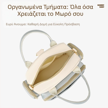 Πολυλειτουργική τσάντα μαμάς 2025 Νέα μεγάλης χωρητικότητας σακίδιο πλάτης που μπορεί να φορεθεί χιαστί, τσάντα για μωρά Satchel για τη μητέρα και το μωρό