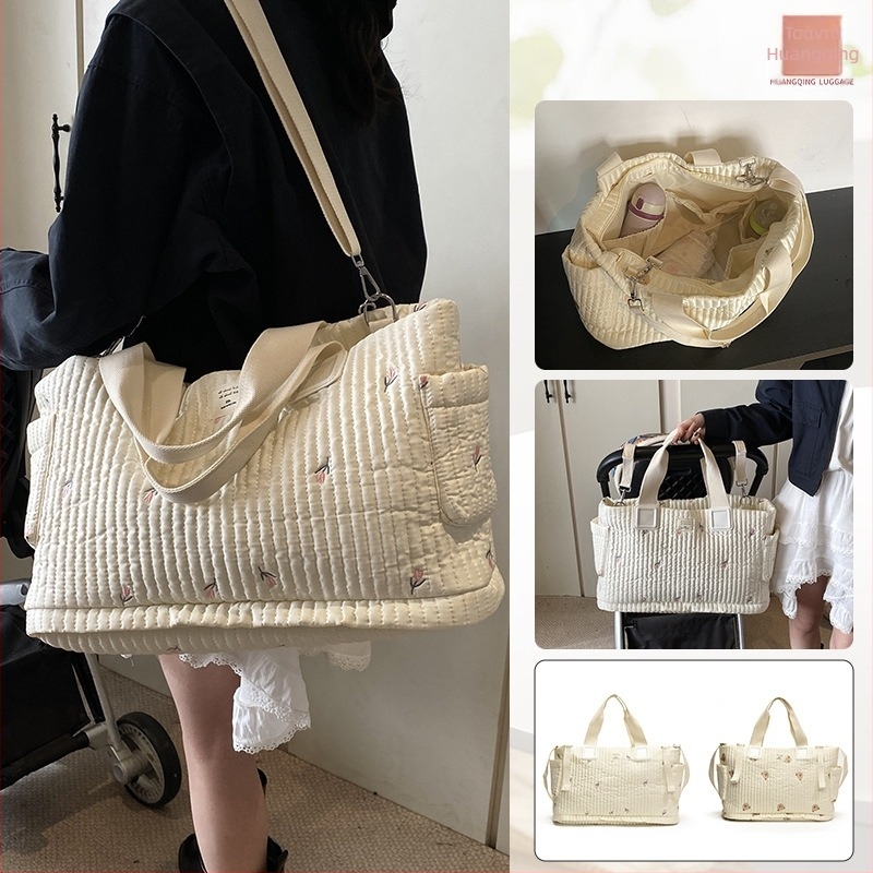 Φορητή τσάντα μαμάς μεγάλης χωρητικότητας για διασυνοριακή μεταφορά, τσάντα κρεμαστή για πάνες Baoma, κορεατική κεντημένη τσάντα για τη μητέρα και το μωρό με σχέδιο αρκούδας