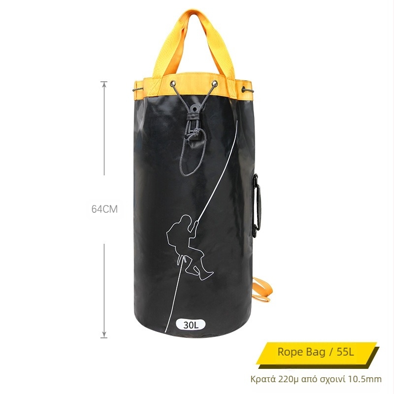 Τσάντα αποθήκευσης σχοινιών για υπαίθριες αθλητικές δραστηριότητες σε υψηλές πωλήσεις, τσάντα ορειβασίας, πτυσσόμενη τσάντα ώμου με σχοινί, σακίδιο πλάτης River